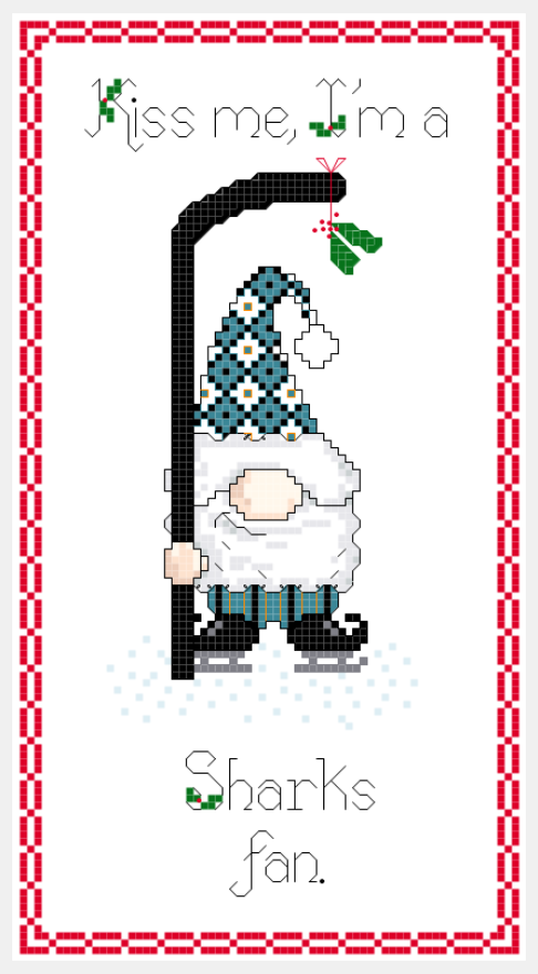 Christmas Gnome ~ San Jose Sharks