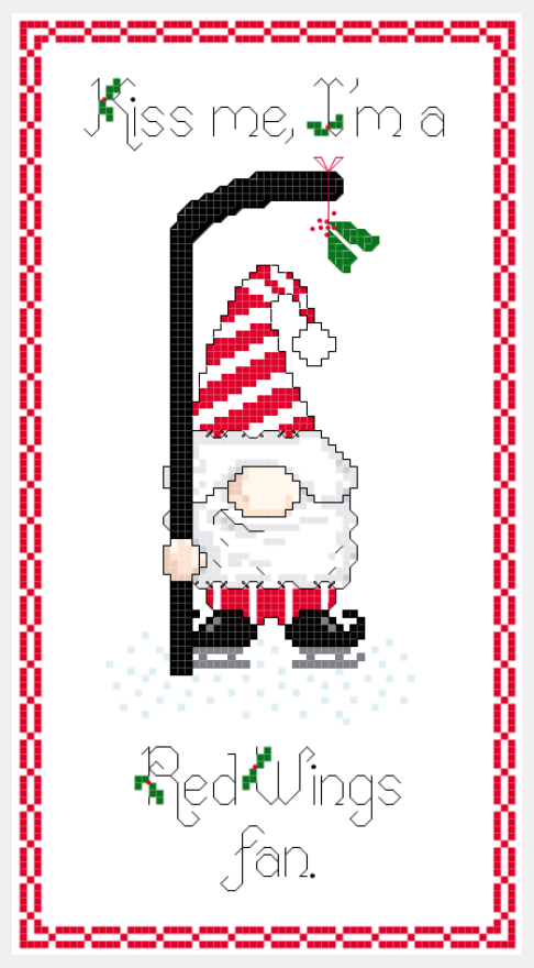 Christmas Gnome ~ Detroit Red Wings