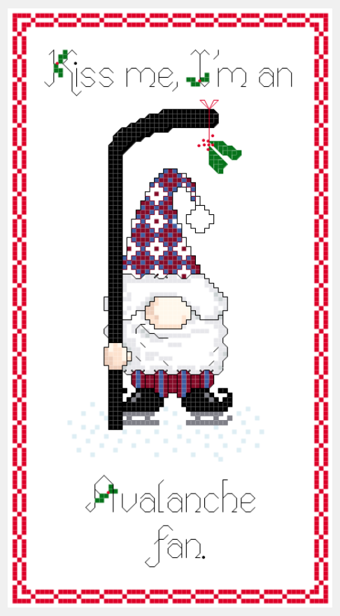 Christmas Gnome ~ Colorado Avalanche