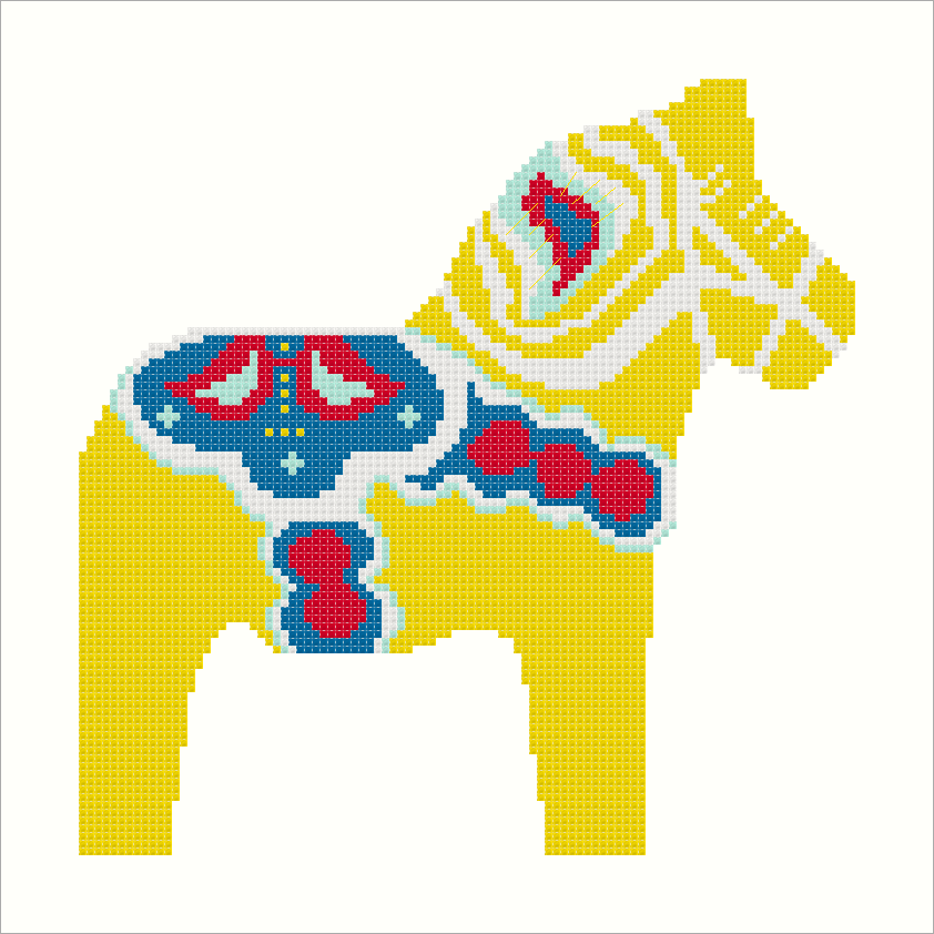 Yellow Swedish Dala Horse